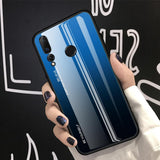 Maxbell Tempered Glass Gradient Color Mobile Phone Case Cover for Huawei Nova 4 G - Aladdin Shoppers