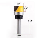 Maxbell Template Flush Trim Hinge Mortising Router Bit - 8mm Shank - 3/4"Wx 7/16"H - Aladdin Shoppers