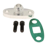 Maxbell TF008 Turbo Oil Feed Inlet Flange + Gasket Adapter Kit 10AN Fitting T3 T4 Center Hole Threaded - Aladdin Shoppers