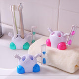 Maxbell Toothbrush Holder Children Tooth Brushing Hourglass 3 Mins Countdown Timer - Aladdin Shoppers