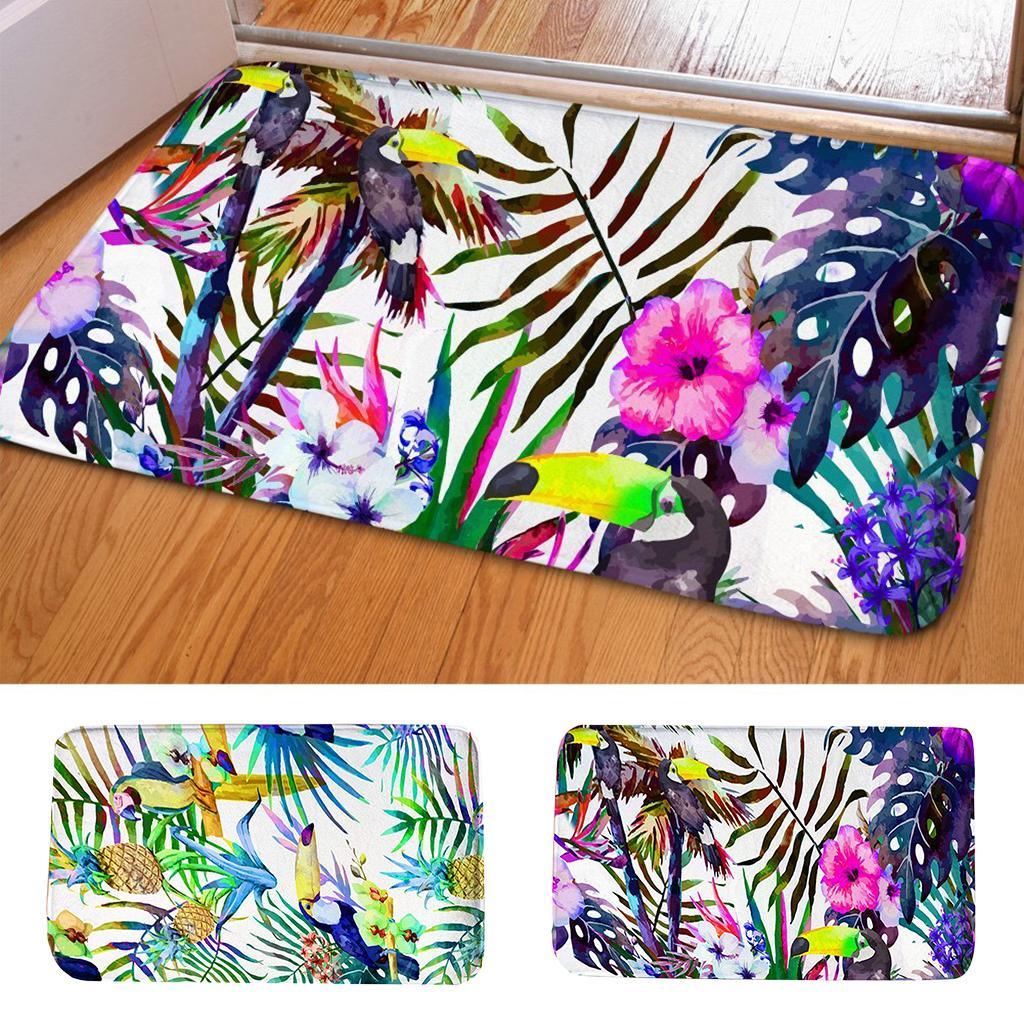 Maxbell Toucan Bathbat Door Mat Floor Rug Bathroom Toliet Non-Slip Carpet Decor A - Aladdin Shoppers