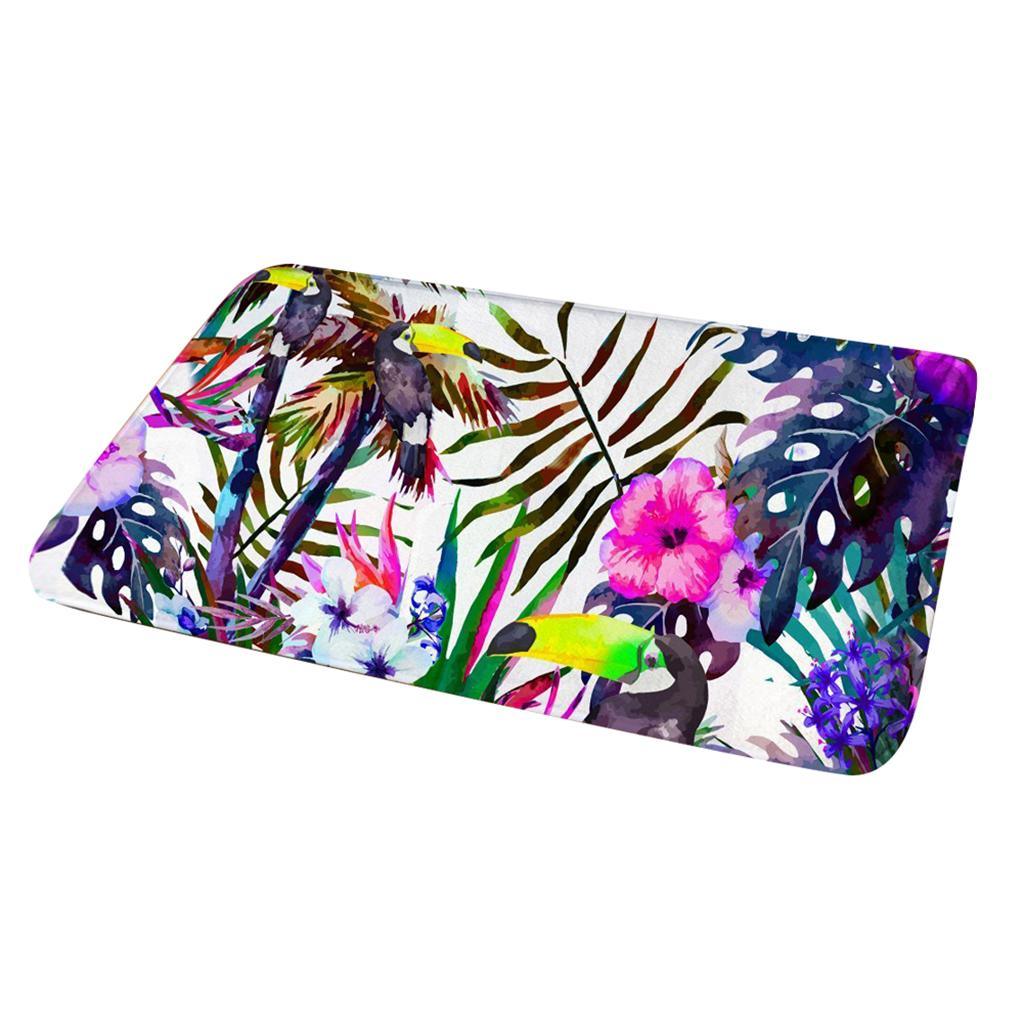 Maxbell Toucan Bathbat Door Mat Floor Rug Bathroom Toliet Non-Slip Carpet Decor A - Aladdin Shoppers
