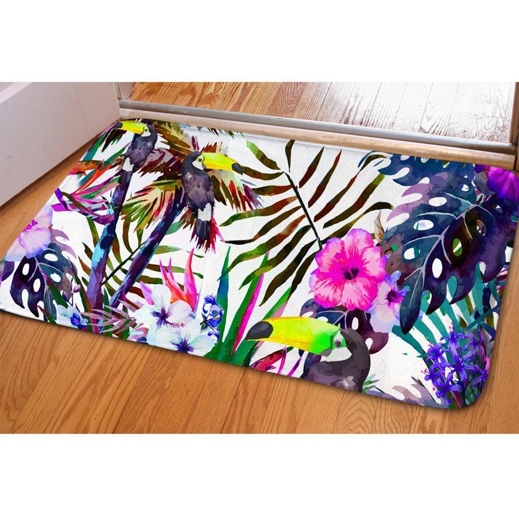 Maxbell Toucan Bathbat Door Mat Floor Rug Bathroom Toliet Non-Slip Carpet Decor A - Aladdin Shoppers