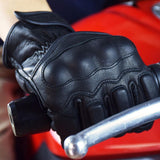 Maxbell Touch Screen Leather Motorcycle Full Finger Gloves Motorbike Racing Moto L - Aladdin Shoppers