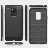Maxbell TPU Carbon Case Protection Phone Cover for Huawei Mate 20 X Black - Aladdin Shoppers