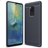 Maxbell TPU Carbon Case Protection Phone Cover for Huawei Mate 20 X Dark Blue - Aladdin Shoppers