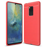 Maxbell TPU Carbon Case Protection Phone Cover for Huawei Mate 20 X Red - Aladdin Shoppers