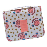 Maxbell Travel Toiletry Unisex Makeup Cosmetic Storage Wash Bag Pink smile face