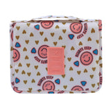 Maxbell Travel Toiletry Unisex Makeup Cosmetic Storage Wash Bag Pink smile face - Aladdin Shoppers