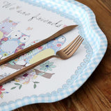 Maxbell Tray Fruit Dish plate Home Decoration Kitchenware blue