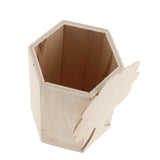 Maxbell Tree Design Unfinished Wood Pen Container Storage Box for Kids DIY Crafts Supplies - Aladdin Shoppers