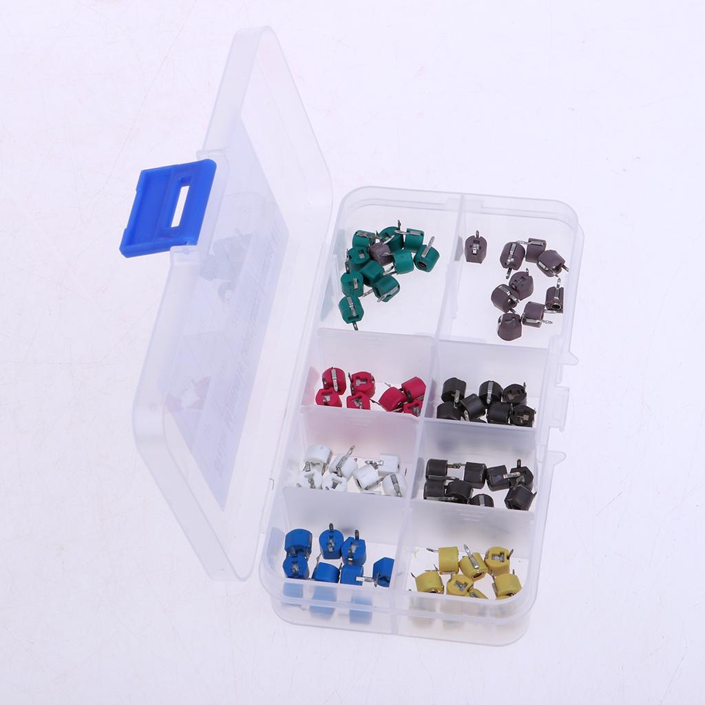 Maxbell Trimmer Capacitors Assorted Box Kit 8 Values x 10 Piece ( Total 80 Piece ) - Aladdin Shoppers