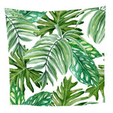 Maxbell Tropical Plants Printed Table Cloth Floral Pattern Table Cover Square-12 - Aladdin Shoppers