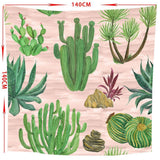 Maxbell Tropical Plants Printed Table Cloth Floral Pattern Table Cover Square-5 - Aladdin Shoppers