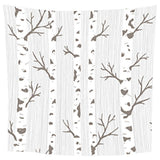 Maxbell Tropical Plants Printed Table Cloth Floral Pattern Table Cover Square-8 - Aladdin Shoppers