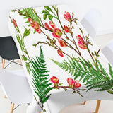 Maxbell Tropical Plants Printed Table Cloth Floral Pattern Table Cover Square-9 - Aladdin Shoppers