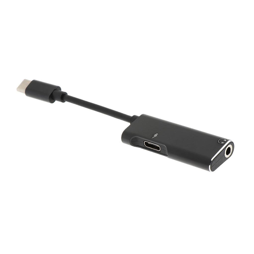 Maxbell Type-C To 3.5mm Audio Converter Cable w/ DAC Chip for HTC Cell Phones Black - Aladdin Shoppers