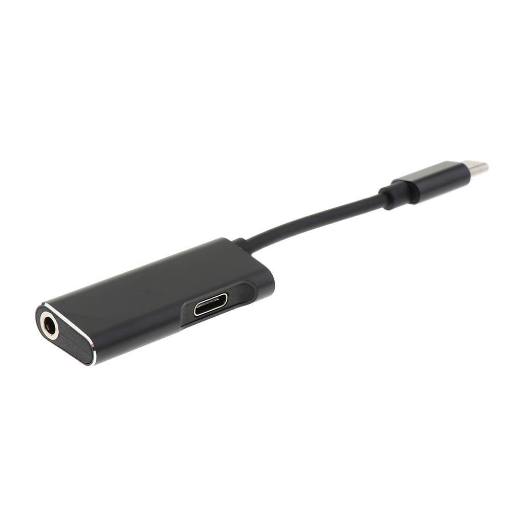 Maxbell Type-C To 3.5mm Audio Converter Cable w/ DAC Chip for HTC Cell Phones Black - Aladdin Shoppers