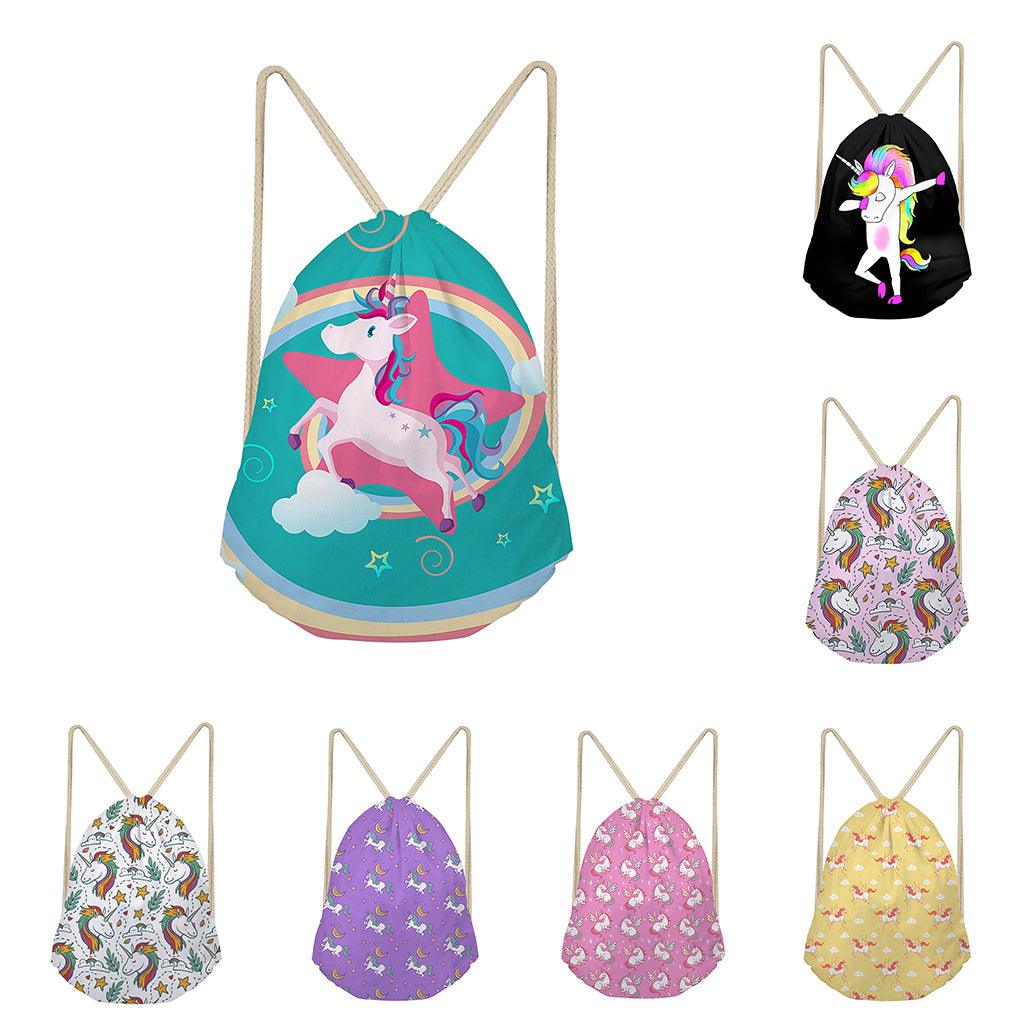 Maxbell Unicorn Drawstring Bag Funny Dress Shoes Laundry Storage Bags Backpack 1 - Aladdin Shoppers