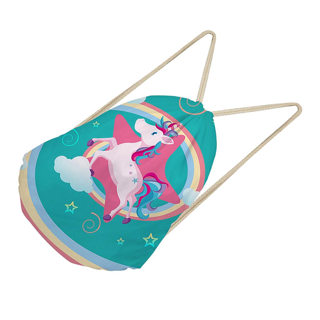 Maxbell Unicorn Drawstring Bag Funny Dress Shoes Laundry Storage Bags Backpack 1 - Aladdin Shoppers