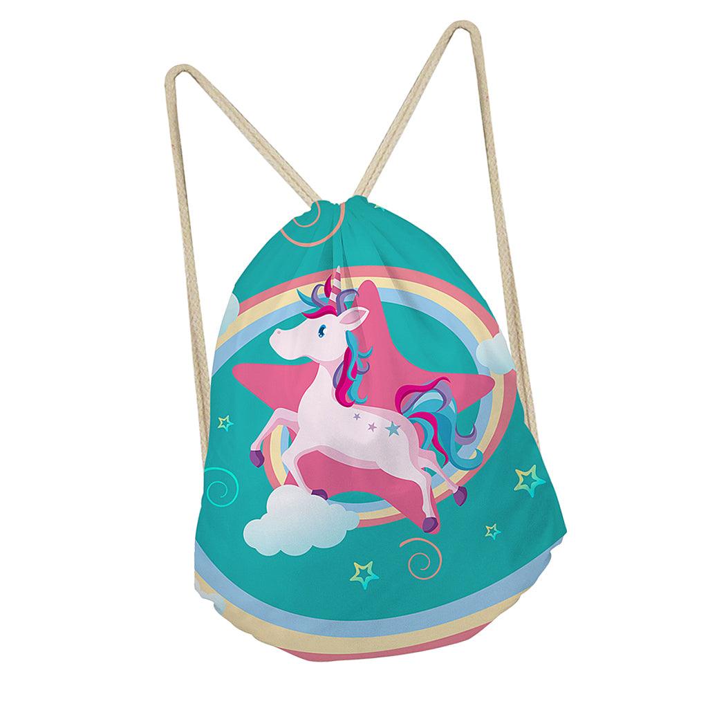 Maxbell Unicorn Drawstring Bag Funny Dress Shoes Laundry Storage Bags Backpack 1 - Aladdin Shoppers