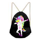 Maxbell Unicorn Drawstring Bag Funny Dress Shoes Laundry Storage Bags Backpack 2 - Aladdin Shoppers