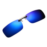 Maxbell Unisex Polarized Clip On Flip Up UV400 Driving Rectangle Sunglasses Deep Blue - Aladdin Shoppers