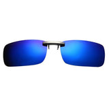 Maxbell Unisex Polarized Clip On Flip Up UV400 Driving Rectangle Sunglasses Deep Blue - Aladdin Shoppers