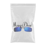 Maxbell Unisex Polarized Clip On Flip Up UV400 Driving Rectangle Sunglasses Deep Blue - Aladdin Shoppers