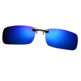 Maxbell Unisex Polarized Clip On Flip Up UV400 Driving Rectangle Sunglasses Deep Blue - Aladdin Shoppers