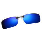 Maxbell Unisex Polarized Clip On Flip Up UV400 Driving Rectangle Sunglasses Deep Blue - Aladdin Shoppers