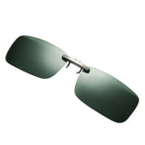 Maxbell Unisex Polarized Clip On Flip Up UV400 Driving Rectangle Sunglasses Deep Green - Aladdin Shoppers