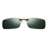 Maxbell Unisex Polarized Clip On Flip Up UV400 Driving Rectangle Sunglasses Deep Green - Aladdin Shoppers