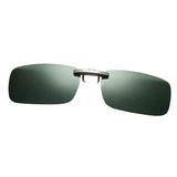 Maxbell Unisex Polarized Clip On Flip Up UV400 Driving Rectangle Sunglasses Deep Green - Aladdin Shoppers