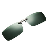 Maxbell Unisex Polarized Clip On Flip Up UV400 Driving Rectangle Sunglasses Deep Green - Aladdin Shoppers