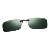 Maxbell Unisex Polarized Clip On Flip Up UV400 Driving Rectangle Sunglasses Deep Green - Aladdin Shoppers