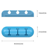 Maxbell Universal Desktop Cable Clamp Wire Holder Finishing Adhesive 3 Holes Blue - Aladdin Shoppers