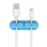 Maxbell Universal Desktop Cable Clamp Wire Holder Finishing Adhesive 3 Holes Blue - Aladdin Shoppers