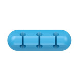 Maxbell Universal Desktop Cable Clamp Wire Holder Finishing Adhesive 3 Holes Blue - Aladdin Shoppers