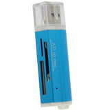 Maxbell USB 2.0 Memory Card Reader Adapter for Micro SD SDHC TF M2 MMC MS PRO Blue - Aladdin Shoppers