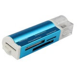 Maxbell USB 2.0 Memory Card Reader Adapter for Micro SD SDHC TF M2 MMC MS PRO Blue - Aladdin Shoppers