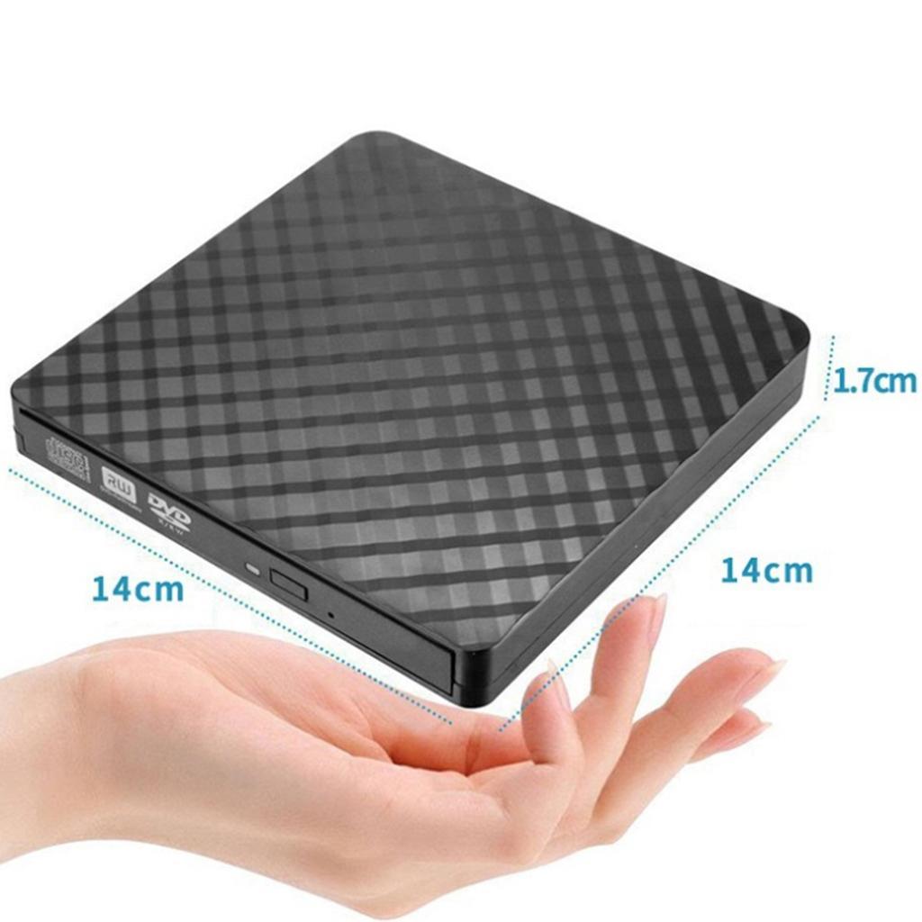 Maxbell USB 3.0 External DVD Burner Portable USB3.0 Type-C CD/DVD Reader Drive Black - Aladdin Shoppers
