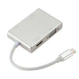 Maxbell USB-C (Type C) to HDMI DVI 4K VGA Multilport Adaptor Converter with USB 3.0 - Aladdin Shoppers
