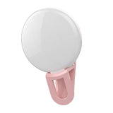 Maxbell USB Rechargeable Mini 20LED Fill-in Selfie Ring Light For Camera Phone Pink - Aladdin Shoppers