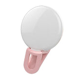 Maxbell USB Rechargeable Mini 20LED Fill-in Selfie Ring Light For Camera Phone Pink - Aladdin Shoppers