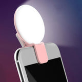 Maxbell USB Rechargeable Mini 20LED Fill-in Selfie Ring Light For Camera Phone Pink - Aladdin Shoppers
