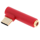 Maxbell USB Type C Male to 3.5mm Earphone Female Audio Adapter for Xiaomi Red - Aladdin Shoppers