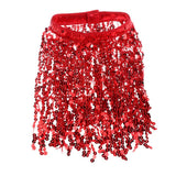 Maxbell V Neck 1920s Sequin Fringe Charleston Flapper Dance Dresses Costumes L red - Aladdin Shoppers