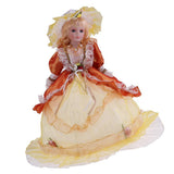 Maxbell Vintage Elegant Victorian Porcelain Doll Splicing Doll 18inch Yellow Dress - Aladdin Shoppers