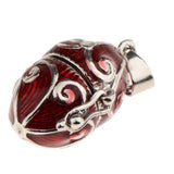 Maxbell Vintage Filigree Flower Wrapped Enamel Box Urn Pendant Cremation Jewelry - Aladdin Shoppers